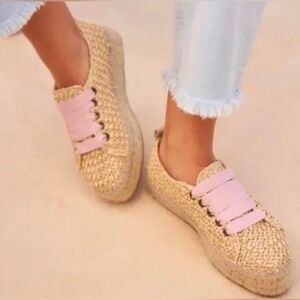Manebi Yucatan Raffia Espadrille Sneaker